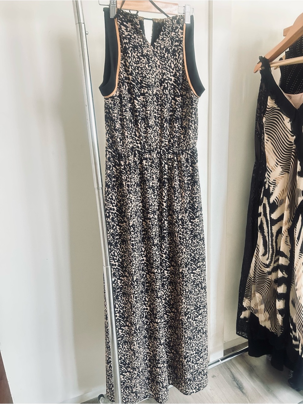 Anthropologie Black and Gold Patterned Maxi Dress - Picture 7 of 7